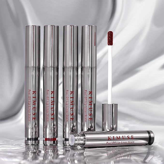 KIMUSE Peel Off Lip Liner Stain, Long Lasting Lip Tint Stain Peel Off, Waterproof, Transfer-Proof, Highly Pigmented Color Peel Off Lip Stain Liner, Matte Finish-Velvo Beauty