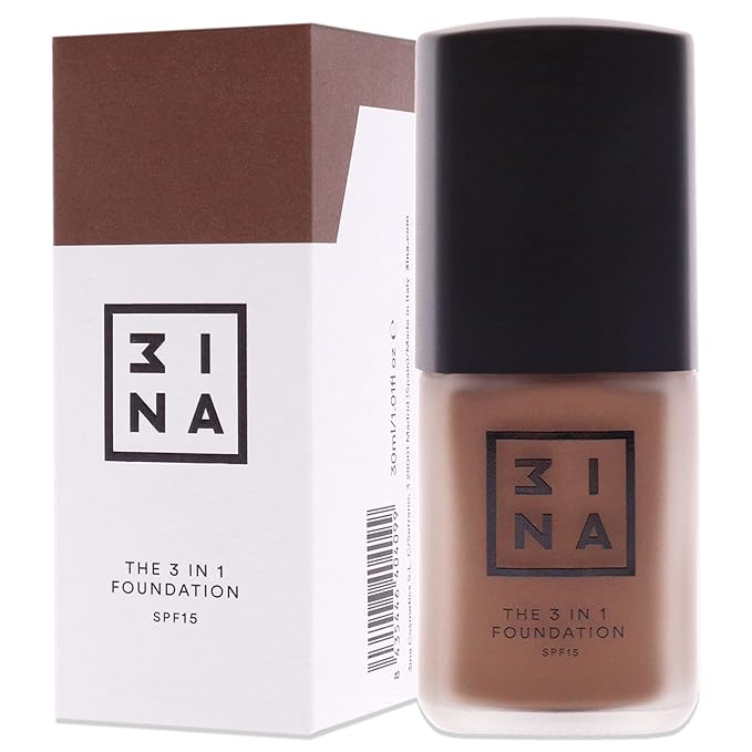 3INA The 3-In-1 Foundation 217 - Vegan Formula - Combination Of Primer, Concealer And Foundation - Medium Coverage - Natural Finish - Perfect For Covering Lines And Blemishes - Long Lasting - 1.01 Oz-Velvo Beauty