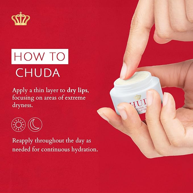 Chuda Hydrating Lip Treatment – Anti-Aging, Plumping Treatment for Lips – Intensive Lip Moisturizer - Natural Lip Hydrator – Soothing, Hydrating Lip Plumping Treatment - 5ml-Velvo Beauty