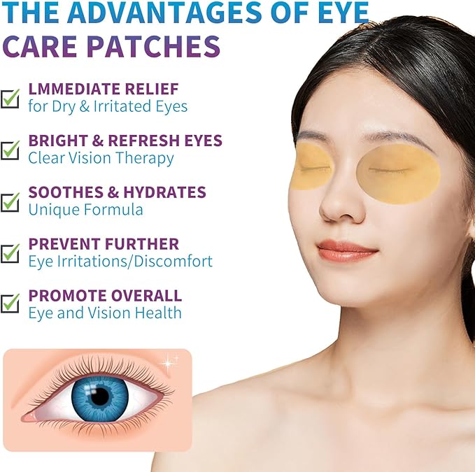 Eye Care Patch 20PCS Eye Pads for Tired Eyes & Dry Eyes Eye Cooling Pads for Puffy Eyes, Office Eye Relief & Refresh Refresh and Revitalize Tired Eyes-Velvo Beauty