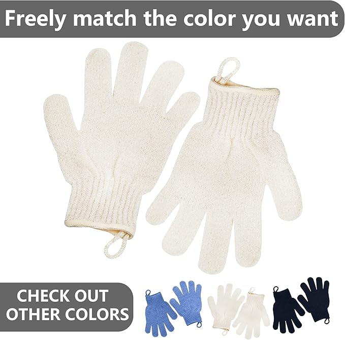 Exfoliating Glove - Body Scrub For Smooth And Soft Skin - Body Exfoliator For Ingrown Hair Dead Skin Remover And Itchy And Flaky Skin - Scrubber Shower Accessories For Women And Men 1 Pair Glove-Velvo Beauty