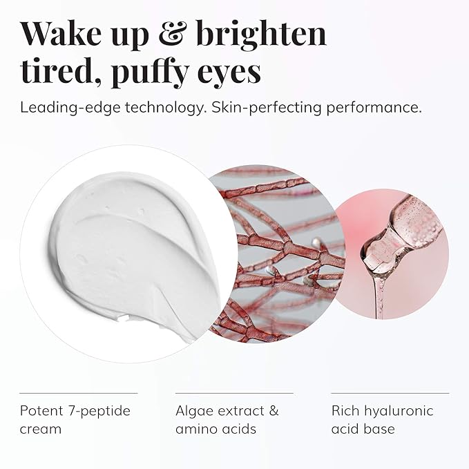 Le Mieux Eye Wrinkle Corrector Cream - Hyaluronic Acid Moisturizer for Eyes with 7 Potent Peptides & Amino Acids, Under Eye Corrector Cream (0.5 oz / 15 ml)-Velvo Beauty
