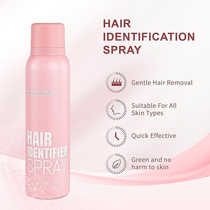 Hair Identification Spray for Facial Shaving - Removes hair and dead skin, Women's Facial Shaving Powder Spray - Moisturizing Skin Care Set, Suitable for sensitive skin/unisex, with 4 Razors (1Set)-Velvo Beauty