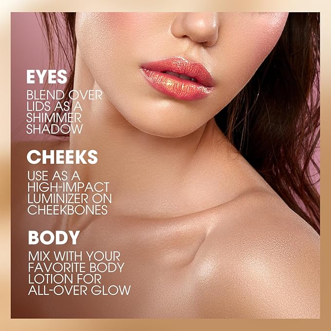 URQT Highly Pigmented Liquid Contour Highlighter - Built-in Sponge Tip Sculpted Complexion Wand Contour Non-Greasy Long Lasting Natural Weightless Buildable Highlighters Contour Contouring Bronzer (#01 ROSE QUARTZ)-Velvo Beauty