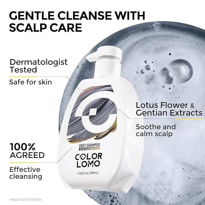 COLROLOMO Ultra Color Safe Shampoo | Help Prevent Fading & Provide Subtle Color Replenishment | Prolong Color Vibrancy and Enhance Shine | Vegan & Cruelty-Free Formula | For Grey Color Treated Hair-Velvo Beauty