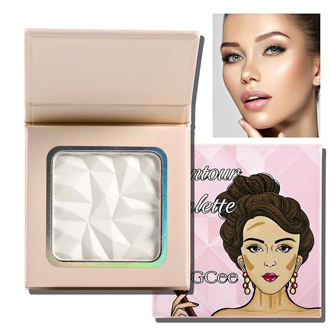 Matte White Highlight Contour Palette Bright,Mini Professional Matte Contouring Makeup Pallet for Face,Long Lasting Smooth Powder for Face,Convenient,Cruelty-Free & Vegan-Velvo Beauty