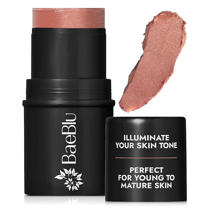Organic Blush Tube, Sangria - 100% Natural Vegan Cream Blush Sticks, Multi-Use Bronzer, & Highlighter for Lips, Cheeks & Eyes, Buildable Shimmer, Gluten-Free, Paraben-Free, Made in USA-Velvo Beauty