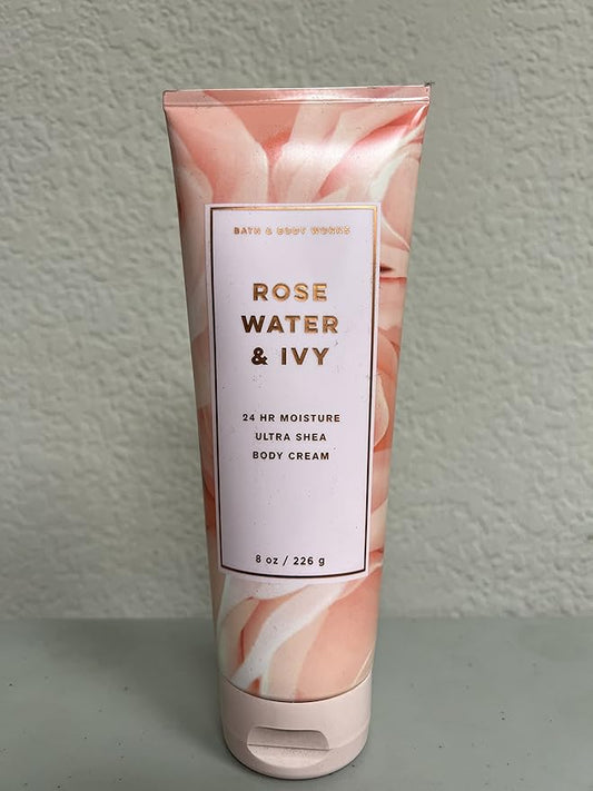Bath and Body Works ROSE WATER & IVY Ultra Shea Body Cream 8 Ounce (2019 Limited Edition)-Velvo Beauty