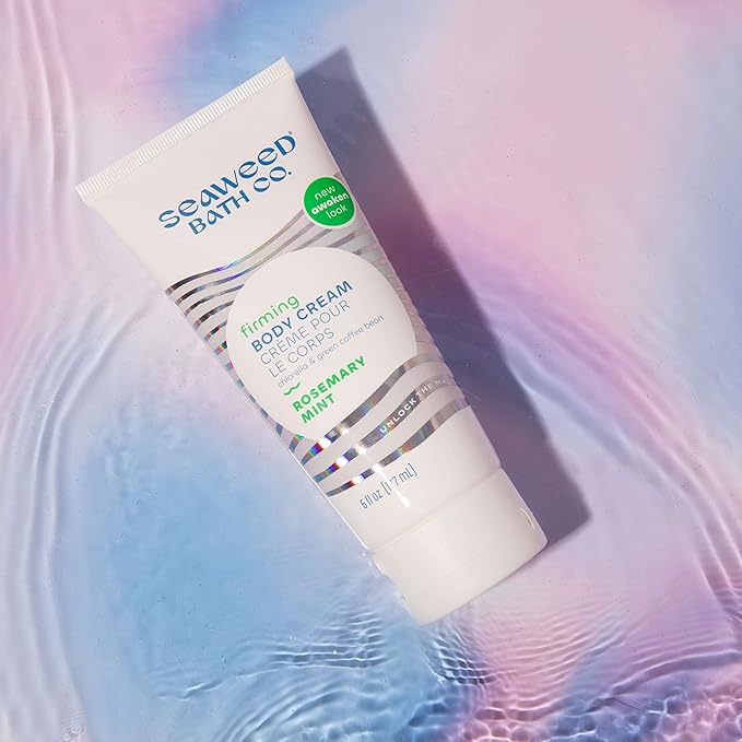 Seaweed Bath Co. Firming Body Cream - Rosemary Mint - Hydrating Hand and Body Lotion with Hyaluronic Acid - Toning Skin Moisturizer for Dry Skin - 6 oz (Pack of 2)-Velvo Beauty