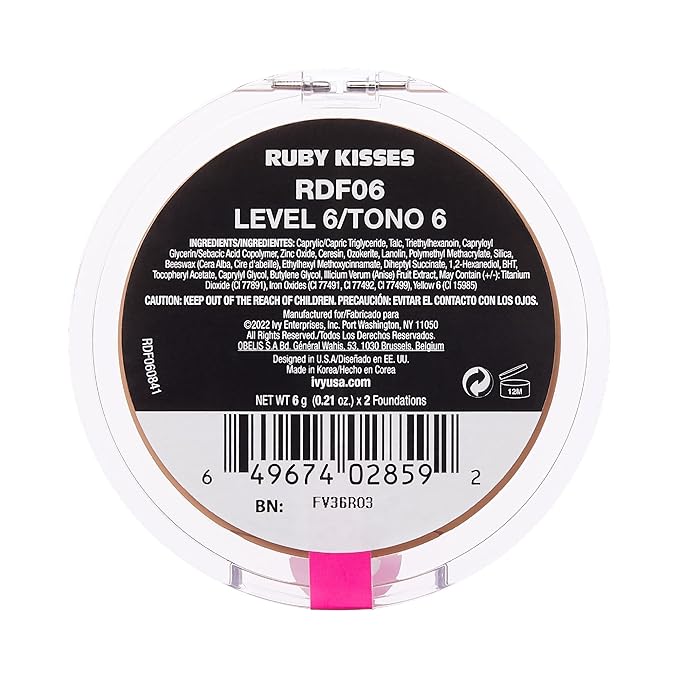 Ruby Kisses 3D Face Creator Cream Foundation & Concealer, 12 Hours Long Lasting, Medium to Full Coverage, Non-Greasy, Ideal for Makeup & Contour Palette (Level 6)-Velvo Beauty