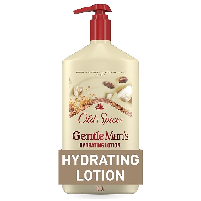 Old Spice Hand, Face & Body Lotion for Men, 24/7 Lightweight Moisturization with Vitamin B3, Instant Absorption, For All Skin Types, Brown Sugar + Cocoa Butter Scent, 16 oz-Velvo Beauty