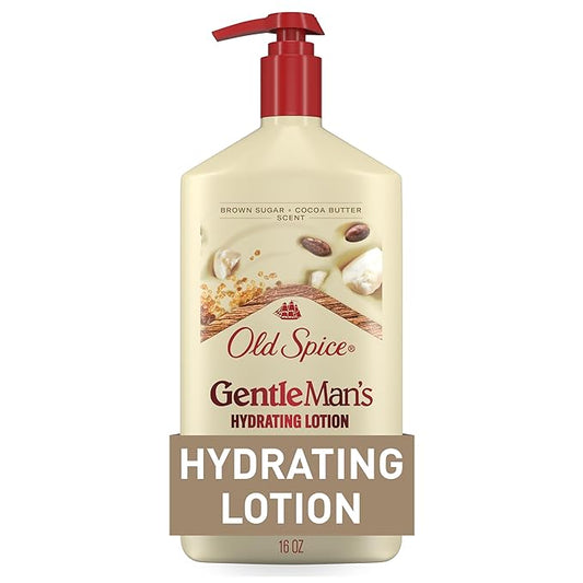 Old Spice Hand, Face & Body Lotion for Men, 24/7 Lightweight Moisturization with Vitamin B3, Instant Absorption, For All Skin Types, Brown Sugar + Cocoa Butter Scent, 16 oz-Velvo Beauty