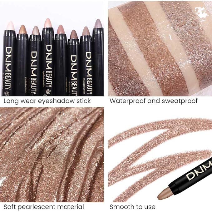 evpct 2Pcs Cream Eyeshadow Sticks Set for Eyes Waterproof, Bronze Shimmer Matte Eye shadow Stick Pencil Pen Bulk sombras en crema para ojos 20+20-Velvo Beauty