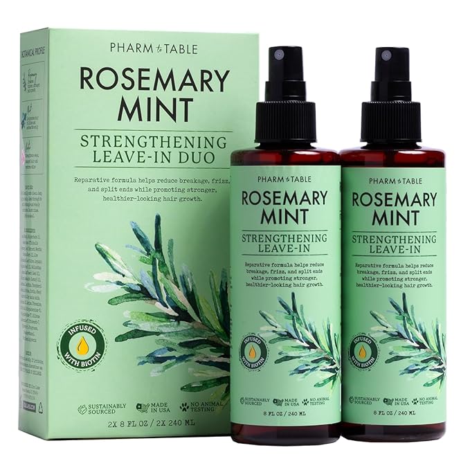 Leave In Conditioner Spray - Rosemary & Mint Scalp Treatment - Anti-Dandruff and Dry & Itchy Scalp Treatment, Hydrating & Medicated Formula for Psoriasis and Scalp Care - Detangles & Nourishes Hair-Velvo Beauty