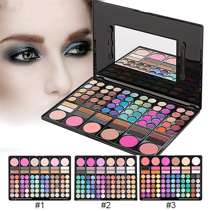 Pro Makeup Gift Set All In One Makeup Palette Cosmetic Contouring Kit 78 Colors Eyeshadow Palette with Blush, Face Powder and Lip Gloss #1 - Ideal Gift for Holiday-Velvo Beauty