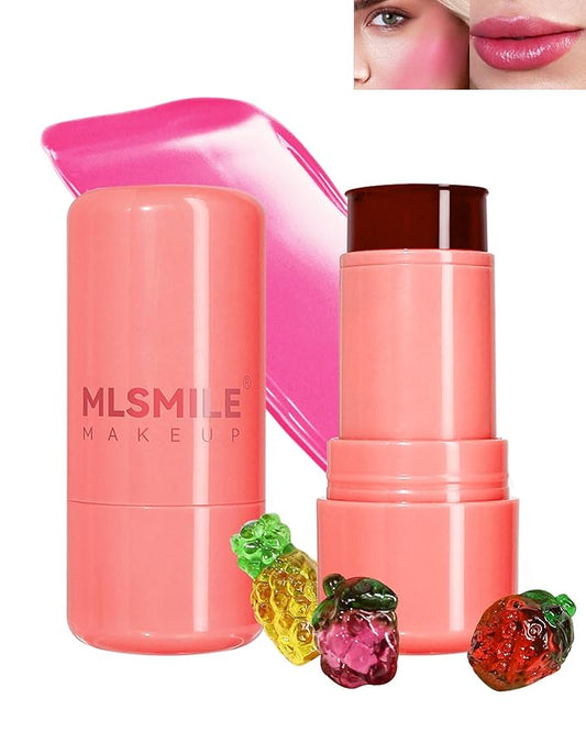 Makeup Jelly Tint, Cooling Water Jelly Tint Red Blush Stick, Sheer Lip & Cheek Tint Stain, Long Lasting Waterproof Jelly Blush Lip Gloss, Vivid Color, Non-Sticky, Buildable Tinted Jelly Lip Stains-03-Velvo Beauty