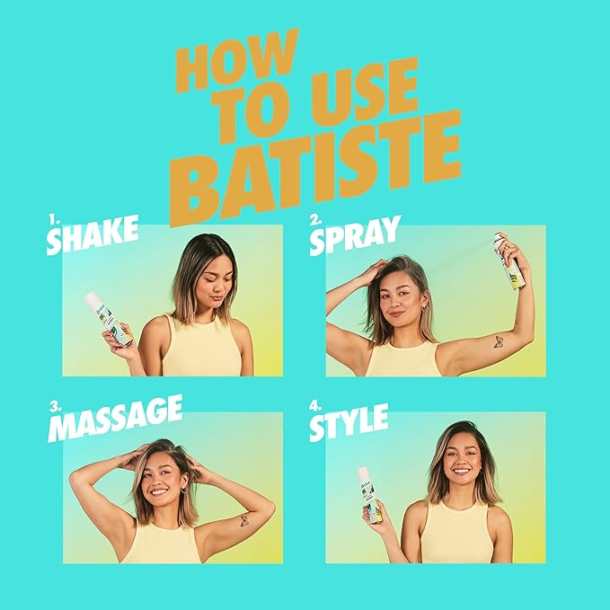 Batiste Dry Shampoo for Blonde Hair, Refresh Hair and Absorb Oil Between Washes, Waterless Shampoo for Added Hair Texture and Body, 5.71 oz-Velvo Beauty