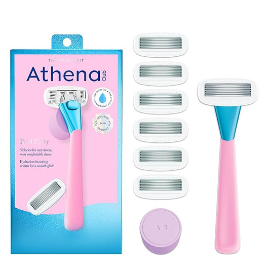 Women's Razor Shave Kit, 1 Pool Party Razor Handle + 6 Blade Refills-Velvo Beauty
