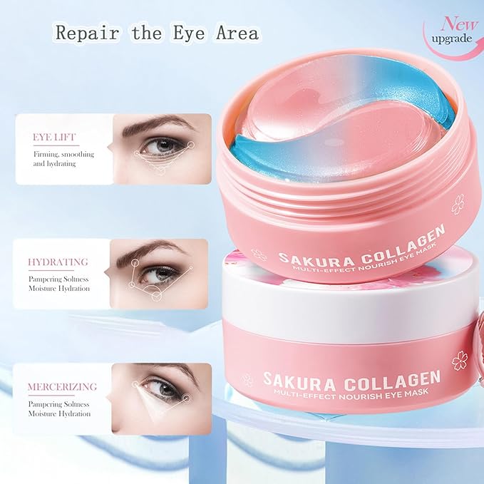 Under Eye Patches for Dark Circles, Puffiness and Eye Bags, Eye Mask,Wrinkle Treatment Anti-Aging Rejuvenating Moisturizing Skin Care 60PCS Collagen Eye Gel Pads Anti-Wrinkle Eye Patches-Velvo Beauty