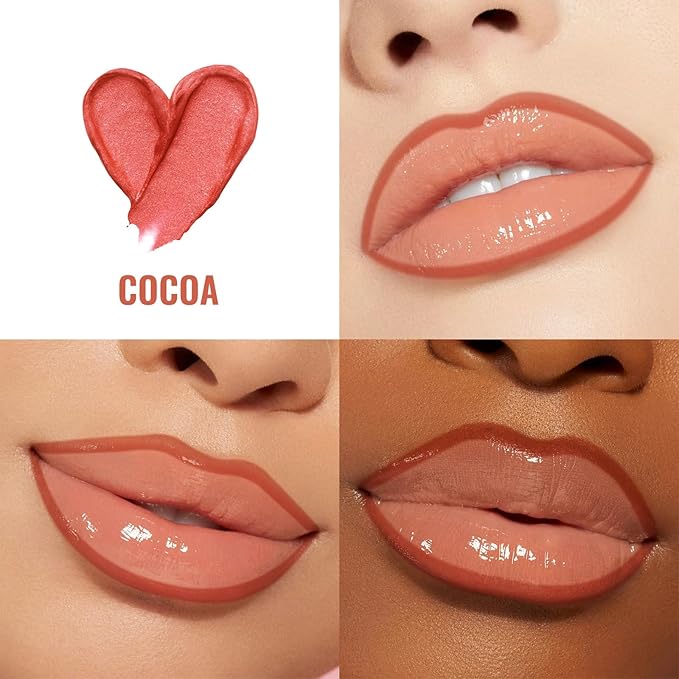Lip Stain - Lip Liner Stain, Long Lasting Peel Off Lip Stain, Natural Peel Off Lip Liner Stain with Tweezer, Easy to Use, Waterproof, Smudge-proof, Transfer-proof, Cocoa-Velvo Beauty