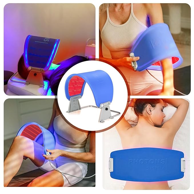 ZOVIE Red Light Therapy Mask-Infrared Photons Facial Skin Care Machine LED Beauty Mask-Flexible Led Light Therapy(Navy-Blue)-Velvo Beauty