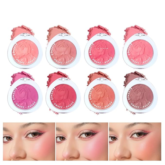 MAEPEOR Matte Face Blush 8 Colors Lightweight Natural Look Face Blush Long-Lasting and Highly Pigmented Powder Blush for Cheeks (Color 03)-Velvo Beauty