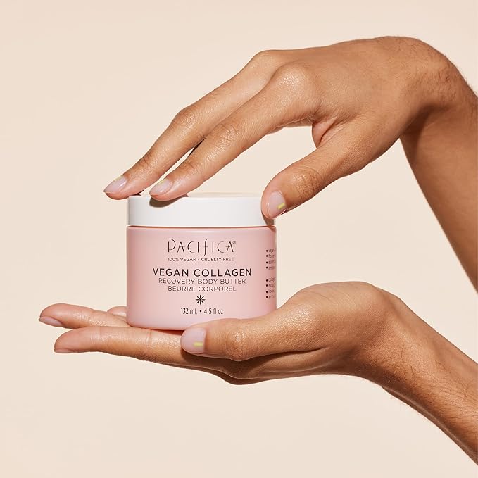Pacifica Beauty | Vegan Collagen Body Butter | Hydrating, Nourishing, Moisturizer | Long-Lasting Hydration | Cream Lotion for Dry Skin | Light Floral Scent | Paraben Free | Vegan + Cruelty Free-Velvo Beauty