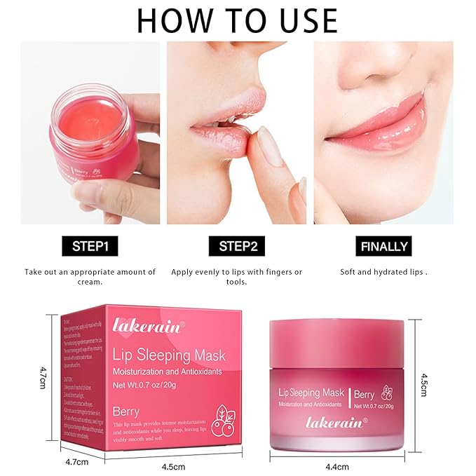2 Pcs Lip Sleeping Mask, Lip Mask Overnight Hydrate Repair Sleeping Lip Mask, Moisturizing Lip Balm Lip Care Anti Dry Cracked Lip Cream, Lip Scrubs Exfoliator Reduce Lip Lines-Velvo Beauty