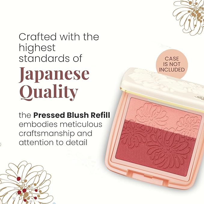 Paul & Joe Pressed Blush Palette Refill Only, Case Sold Separately, Oil-Absorbing Blush Powder, Bi-Color Face Blushes with Fitting Veil Powder, Light Beige and Rose, 05 Boite A Musique, 0.17 oz-Velvo Beauty