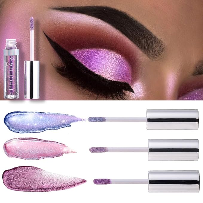 Glitter Eyeshadow,Makeup For Eyes Liquid Shimmer Sparkle Glow Light Colors Pencil Stick Shiny Long Lasting Waterproof Shining Eye Shadow Sets Metallic Pigments Metals Gloss Sparkling Pen Kit (A107)-Velvo Beauty