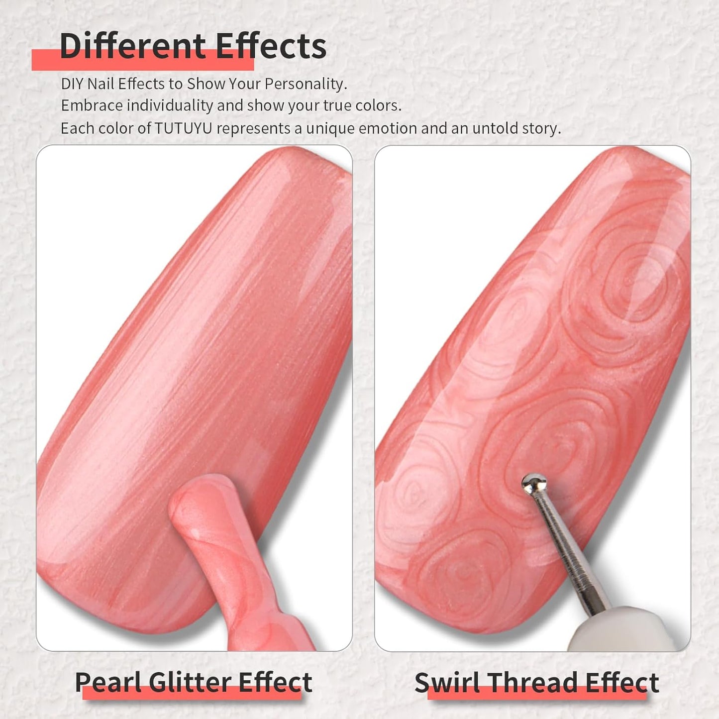 Coral Pearl Gel Nail Polish - 0.51 fl oz Pearl Coral Pink Shimmer Gel Polish for Manicure Salon or DIY Nail Art At Home - GP0025-Velvo Beauty