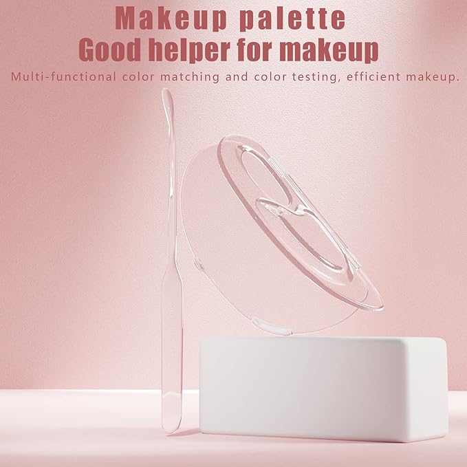 Color Palette can be 180 Degrees fold to Receive Liquid Base Makeup Color Palette Transparent Acrylic Powder Chassis Palette Nail Eyeshadow Eyelash Professional Makeup Color Palette-Velvo Beauty