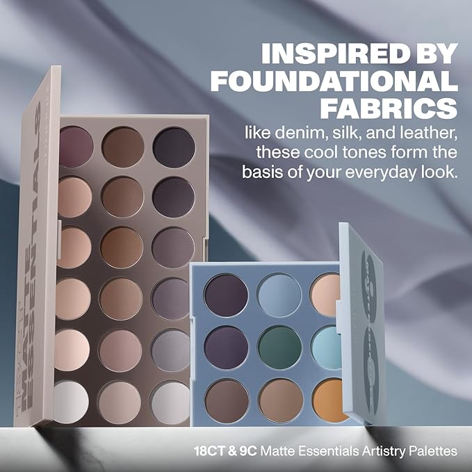 Morphe 9C Matte Essentials Artistry Palette - Cool-Toned Makeup Palette with All-Matte Finishes - Highly Pigmented Eye Makeup with a Blendable & Buildable Formula (0.35 oz)-Velvo Beauty