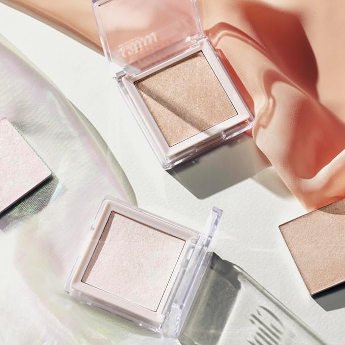 Glint Dewy Highlighter (Diamond Veil, 0.08oz) - Luminous Glow, Infused with Micropearls, Shiny Illuminator. Rich Pigment & Silky Touch, Korean Makeup.-Velvo Beauty