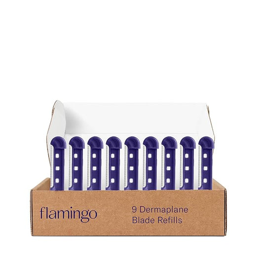 Flamingo Dermaplane Blades Refills, Face Razors for Women, Smooth Skin, 9 Count-Velvo Beauty
