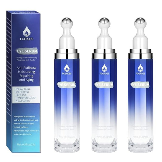 eye serum for dark circles and puffiness - 8% Caffeine, 8% Retinol - Dark Circle Remover, Puffy Eyes & Bags - Under Eye Cream, 1.5 fl. oz-Velvo Beauty