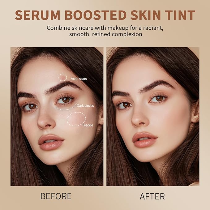 Beauty Balm Serum Boosted Skin Tint – Hydrating Tinted Moisturizer, Lightweight Solid Tinted Foundation Stick for Flawless, Sheer to Medium Coverage, Radiant & Dewy Finish, All-Day Wear (4#, 1)-Velvo Beauty