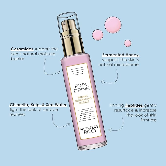 Sunday Riley Pink Drink Skin Firming Resurfacing Essence Face Mist-Velvo Beauty