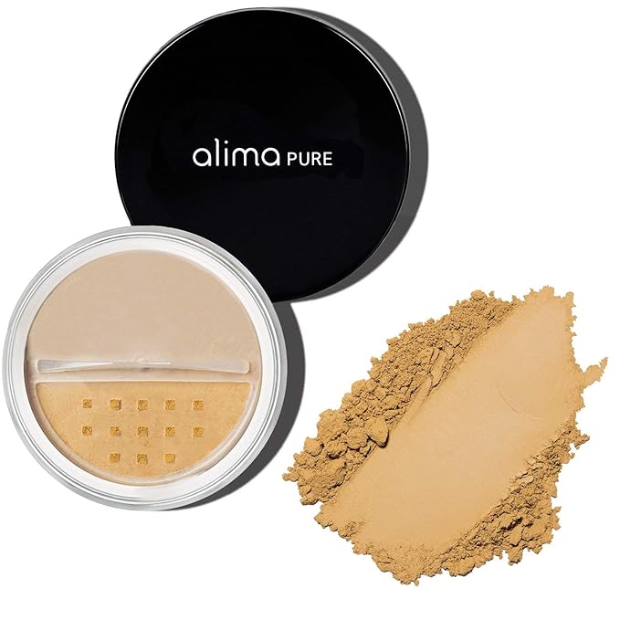Alima Pure Matte Foundation Loose Mineral Powder Foundation Makeup, Loose Powder Makeup Oil Free Talc Free Powder, Natural Makeup Mineral Foundation Full Coverage Natural Foundation Powder .15 oz/4.5-Velvo Beauty