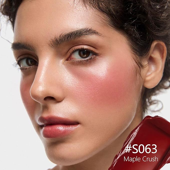 Blush Palette Duo – Cream & Powder Blush Set in Deep Red, Long-Wearing & Moisturizing, Easy to Blend, Radiant Coverage for Cheeks, Eyes & Lips, Magnetic Palette Compatible (2-Pack, Maple Crush)-Velvo Beauty