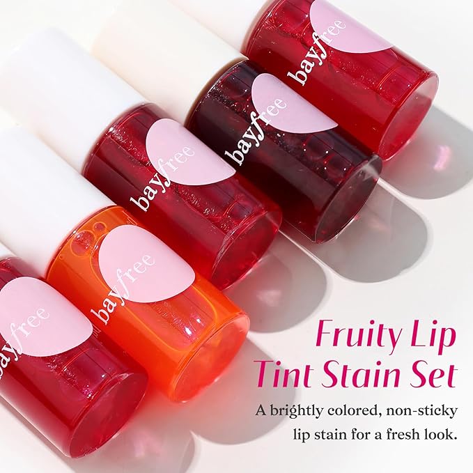 Lip Tint Stain Set, Lip Stain Long Lasting Waterproof, Lightweight, Non-sticky, Transfer-Proof, Matte Finish (fruit land)-Velvo Beauty