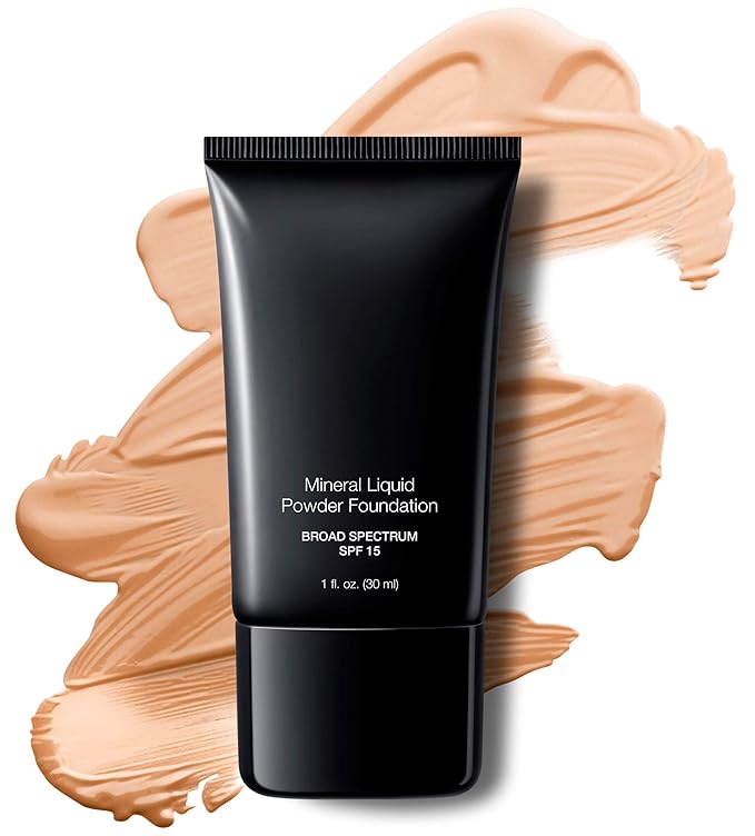 Jolie Mineral Liquid Powder Foundation SPF 15 1 Fl. Oz. Hypoallergenic - For All Skin Types (Pale Beige)-Velvo Beauty