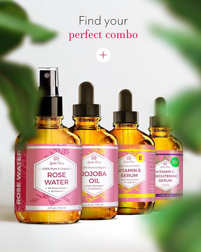Rose Water Spray for Face by Leven Rose - Pure Natural Moroccan Rosewater Hydrosol Face Spray - Organic Rose Water for Hair 4 oz-Velvo Beauty