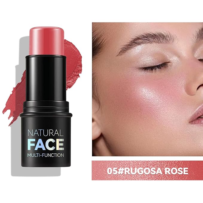 3pcs Face Contour Stick Makeup Set, Highlighter Stick Blush Stick Cream Contour Kit with Brush, Contouring Stick for Fair Skin, Concealer Makeup Stick Gift for Beginner Women Teen Girls-Velvo Beauty