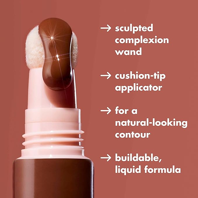 e.l.f. Halo Glow Contour Beauty Wand, Liquid Contour Wand For A Naturally Sculpted Look, Buildable Formula, Vegan & Cruelty-free, Tan/Deep-Velvo Beauty