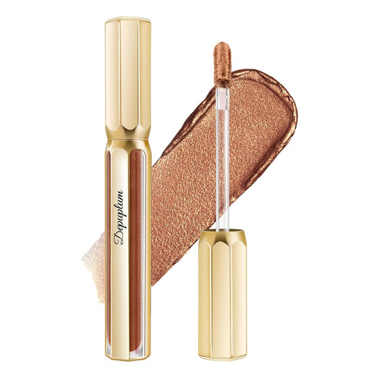 Brown Lipsticks for Women Metallic Lipstick Long Lasting Non Stick Cup Lip Gloss, Shimmer Lightweight Hydrating Full Coverage Lip Color, DP113 Pleasure-Velvo Beauty