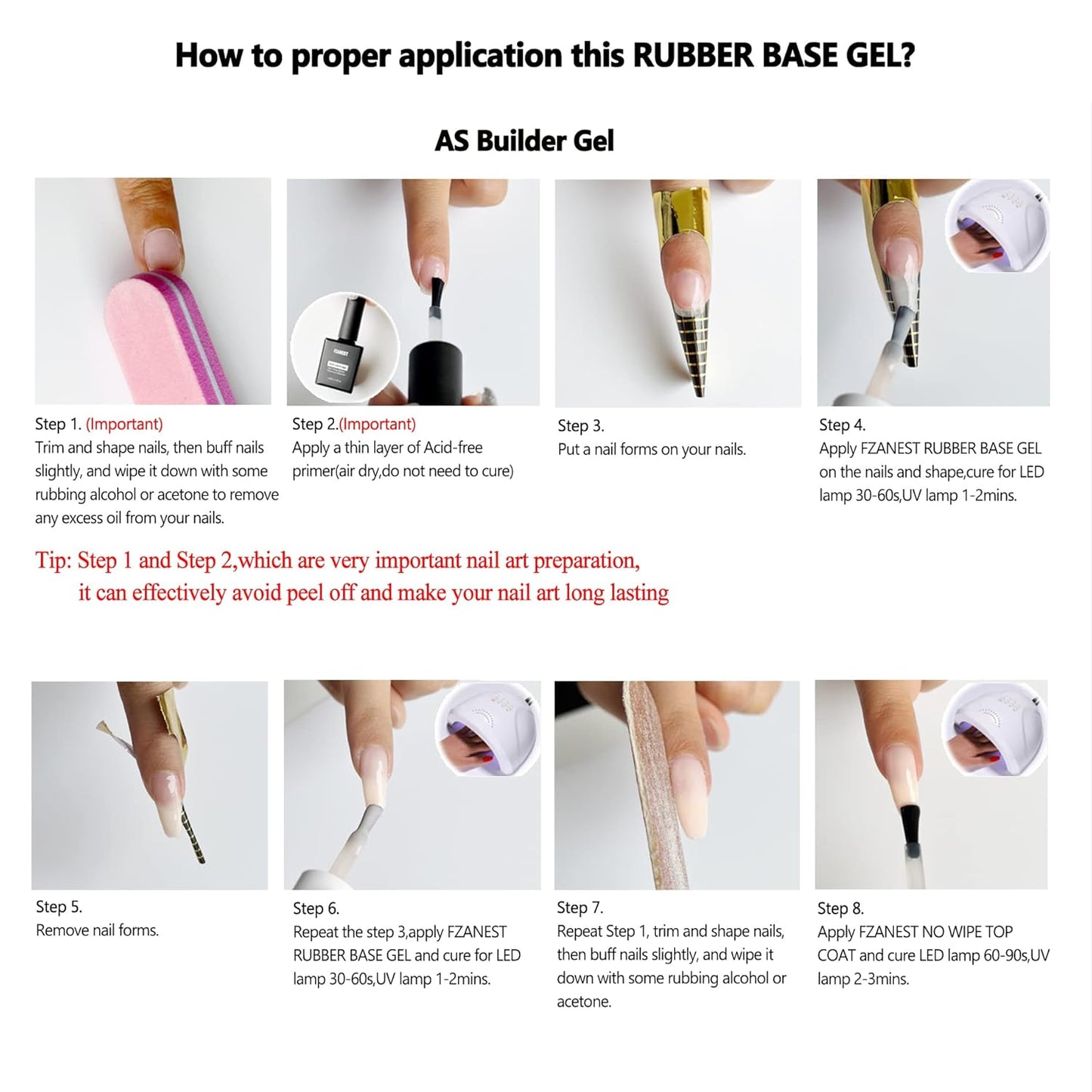 FZANEST Nude Rubber Nail Base Gel Polish, Builder Bottle Nail Strengthener Self-level Extension Fiber Gel, UV LED Base Coat-Velvo Beauty