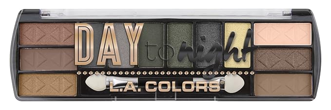 L.A. COLORS Day to Night 12 Color Eyeshadow, Sunrise CES422-Velvo Beauty