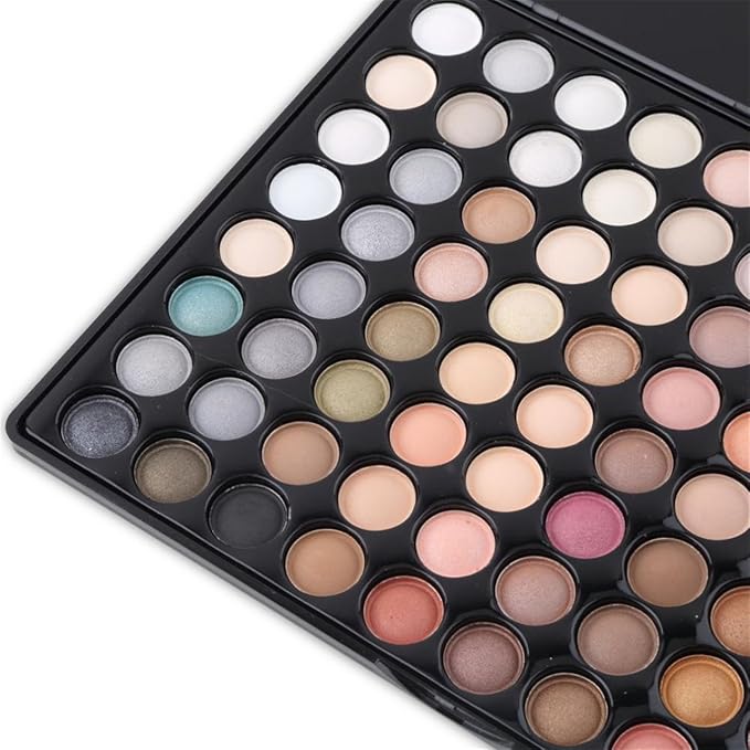 Pro 88 Colors Shimmer and Matte Eyeshadow Palette Eye Shadow Makeup Kit Cosmetic Contouring Kit #1-Velvo Beauty