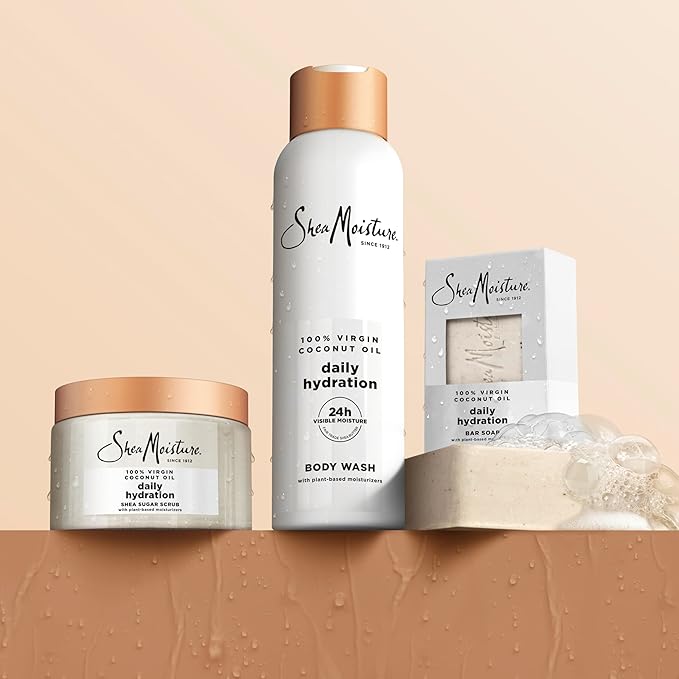 SheaMoisture Shea Sugar Body Scrub For Nourish And Replenish Skin Virgin Coconut Oil Daily Hydrating Body Scrub With 24h Shea Moisture Nutrients 12 oz-Velvo Beauty